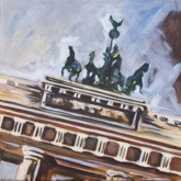 Expressives Brandenburger Tor in Acrylmalerei von Stefan Klausewitz – Berliner Bildermann