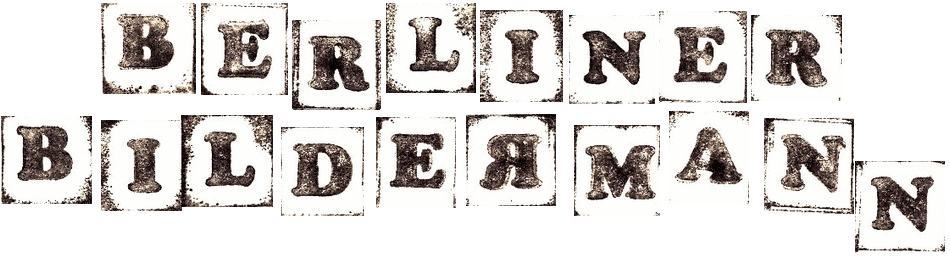 Logo Berliner Bildermann – Schriftzug im Stempelstil für Kunst von Stefan Klausewitz aus Berlin