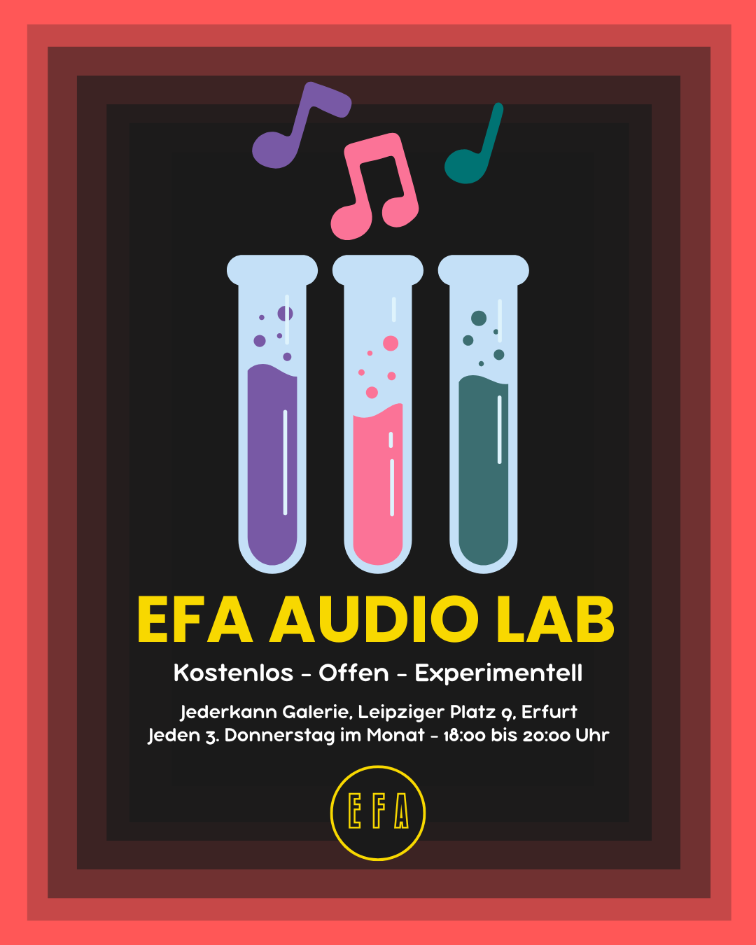 EFA Audio Lab - Jeden 3. Donnerstag im Monat in der Jederkann Galerie in Erfurt
