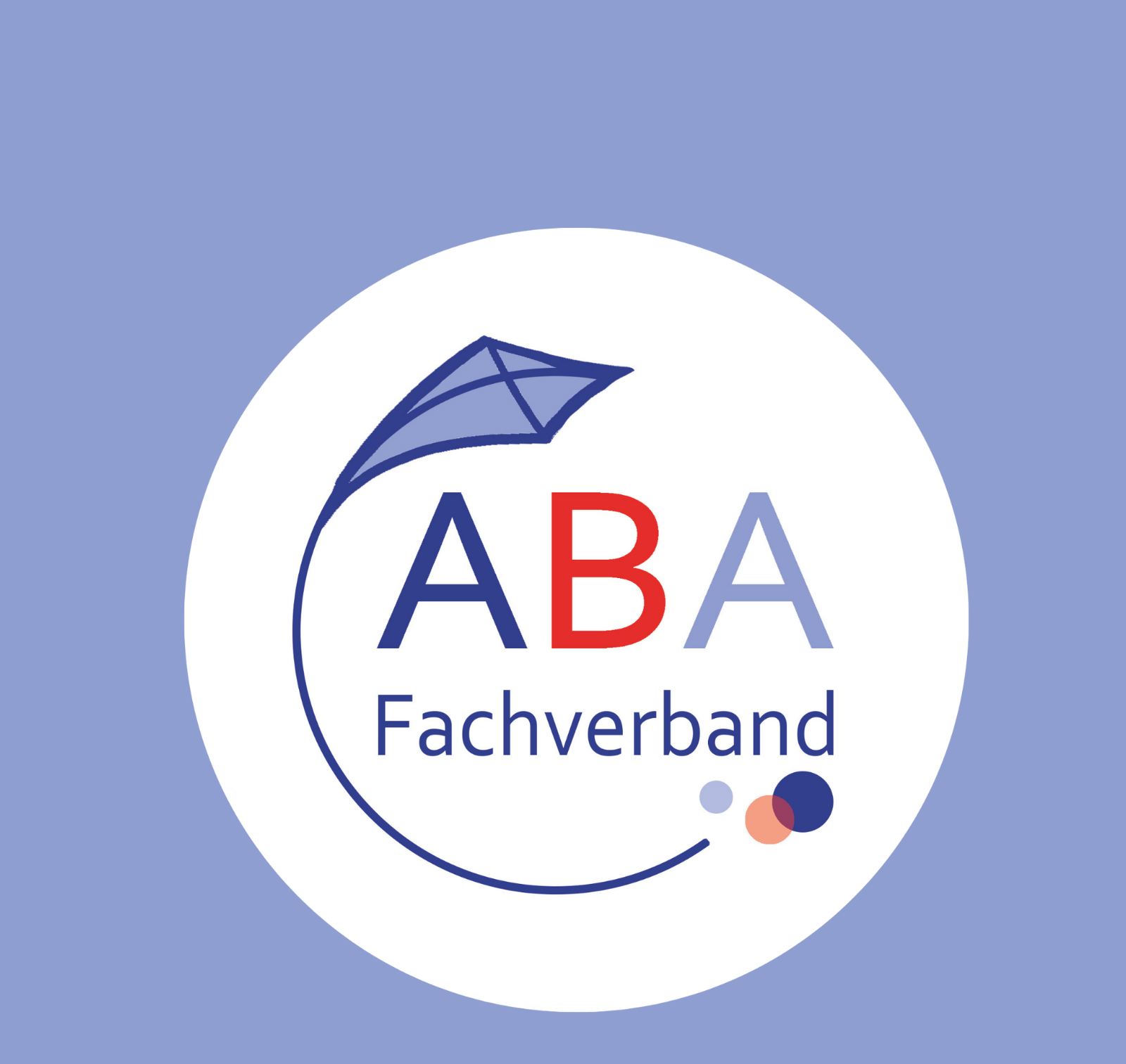 rundes Logo, blau-rote Schrift, Drache fliegt im Uhrzeigersinn linksseitig.