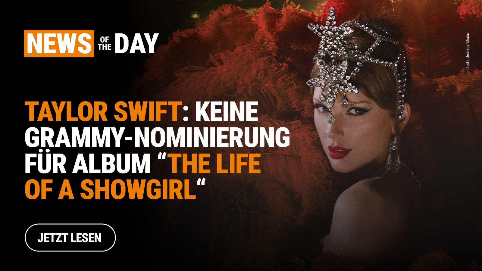 Taylor Swift: Keine GRAMMY-Nominierung für Showgirl